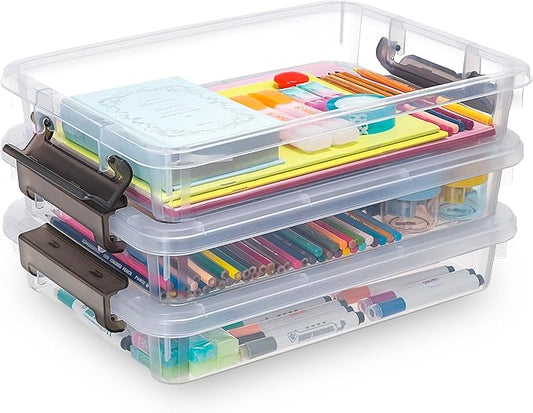 3 PCS Plastic Storage Bins by Bienvoun