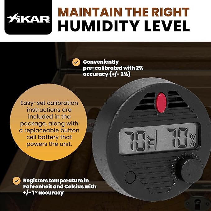 HygroSet II Round Adjustable Digital Hygrometer - Image 2