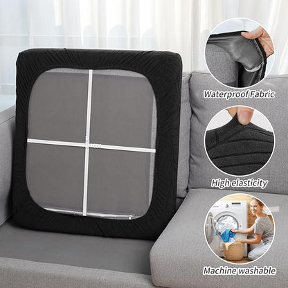Fuloon Waterproof Couch Cushion Covers, Stretch Replacement Sofa Seat Covers - Image 4