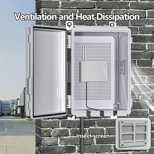 Electrical Junction Box, Ventilated Design, Cable Grommets, Indoor/Outdoor Use - Image 4