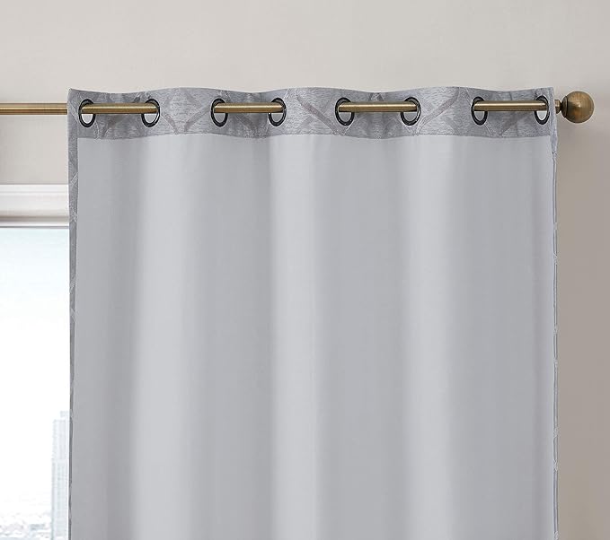 HLC.ME Grey Blackout Curtains for Bedroom - Image 3