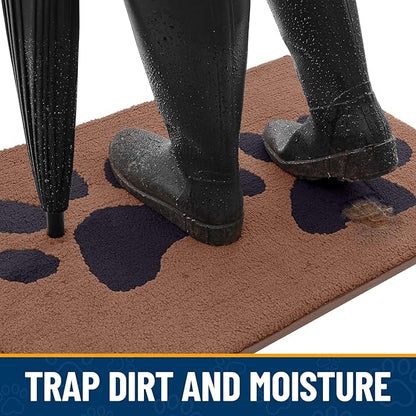 Smiry Dog Door Mat for Muddy Paws, Absorbs Moisture and Dirt, Low-Profile - Image 2