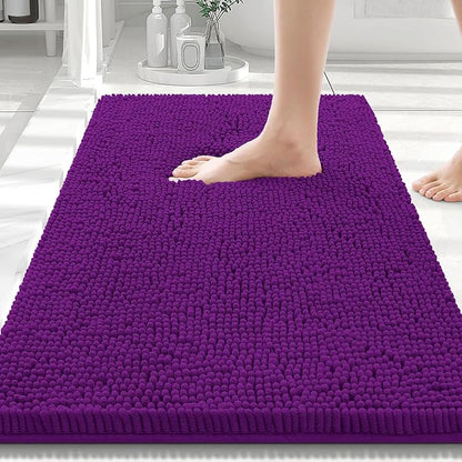 Smiry Luxury Chenille Bathroom Rugs 30x20, Extra Soft and Absorbent Shaggy Bath by Smiry