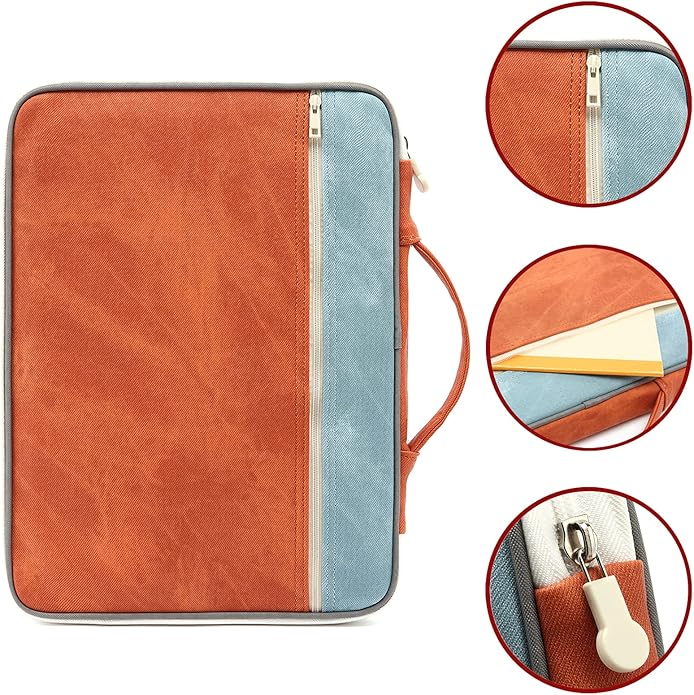 Document A4 Bag Case Waterproof Organizer Portfolio Office Travel Zipper - Image 5