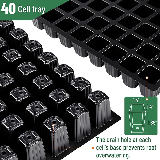 Mr. Pen- Seed Starter Tray Kits, 10 Pack, Total 400 Cells, Durable Plant - Image 3