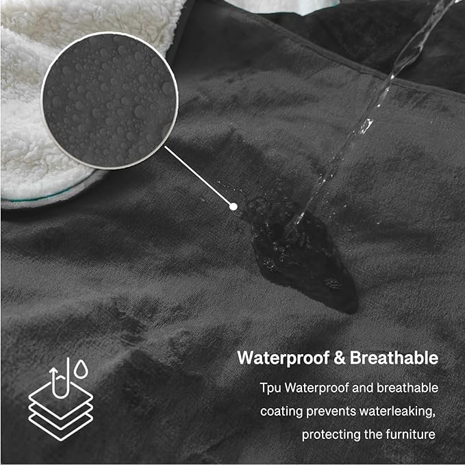 Waterproof King Size Blankets for Bed 80'' x 90'', Water Proof and Stain - Image 2