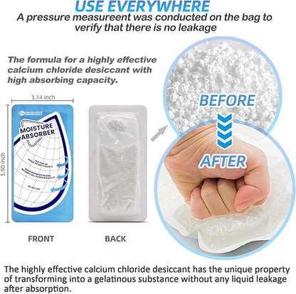 25 Gram 10 Packs Moisture Absorbers Packs, Leakproof Desiccant Dehumidifier Bags - Image 2