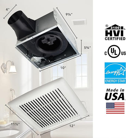 Broan-NuTone Bathroom Exhaust Fan, Easy Install, Powerful 110 CFM, Quiet 1.0 - Image 3