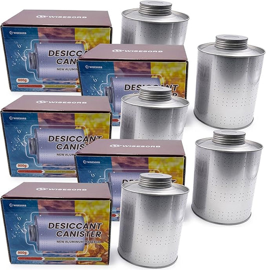 900 Gram 5 Pack Dehumidifiers for Home, Rechargeable Gun Safe Dehumidifier by Wisesorb