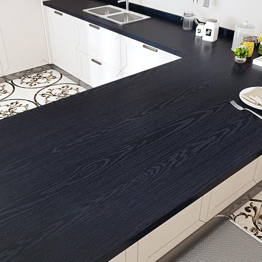 WESTICK Dark Blue Wood Grain Contact Paper by WESTICK
