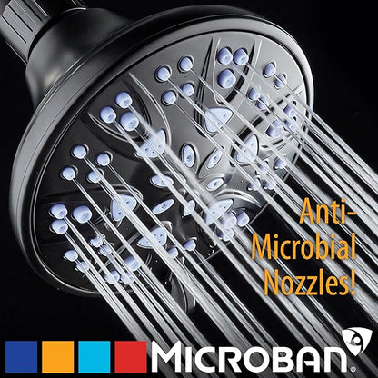 AquaDance Antimicrobial – Anti-Clog High-Pressure 6-Setting Shower Head - Image 2