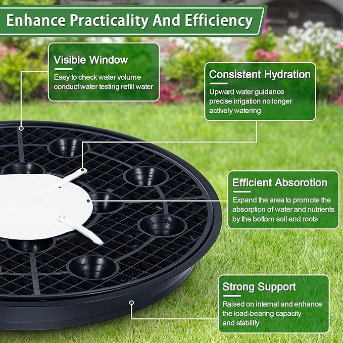 4 Pack 16.5'' Self-Watering Fabric Pot Base - Image 4