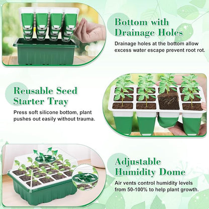 Reusable Silicone Seed Starter Tray, 96 Cells Seed Starter Kit - Image 4