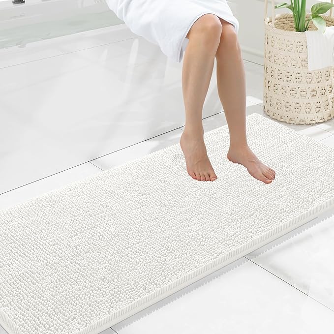Smiry Luxury Chenille Bathroom Rugs 59x20, Extra Soft and Absorbent Shaggy Bath by Smiry