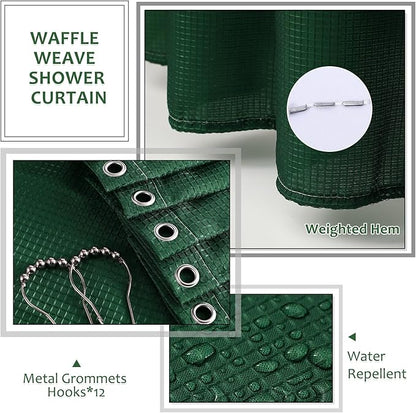 Resin Green Bathroom Set, Dark Green Bathroom Accessories Set - Image 4