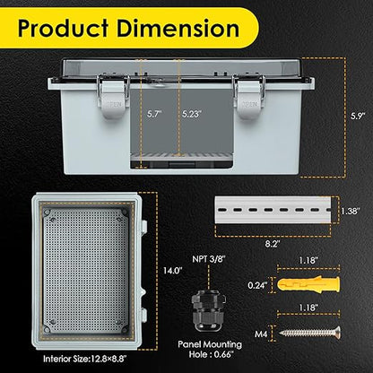 Waterproof Electrical Junction Box, IP67 Plastic Weatherproof Electrical - Image 3