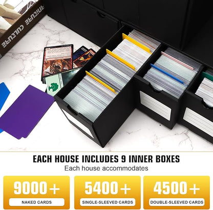Trading Card Storage Box, Includes 9-600 CT Boxes & 48 Card Dividers, 9000+ - Image 2
