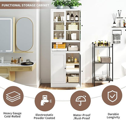 Kitchen Pantry Cabinet with Microwave Stand, Assembly Required - Image 3