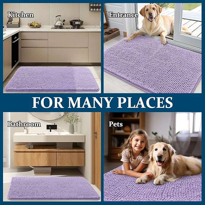 OLANLY Dog Door Mat for Muddy Paws 48x30, Absorbs Moisture and Dirt, Absorbent - Image 8