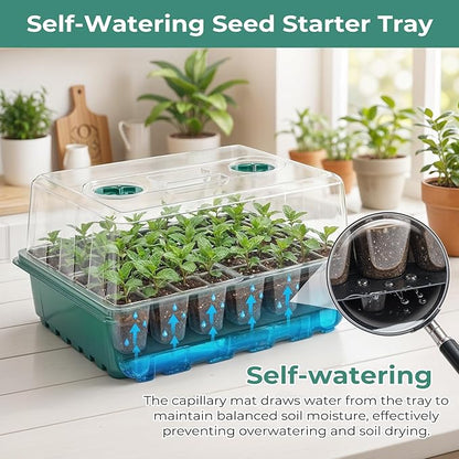 Self-Watering Seed Starter Tray 2 Packs, 96 Cells Seed Starter Kit - Image 3