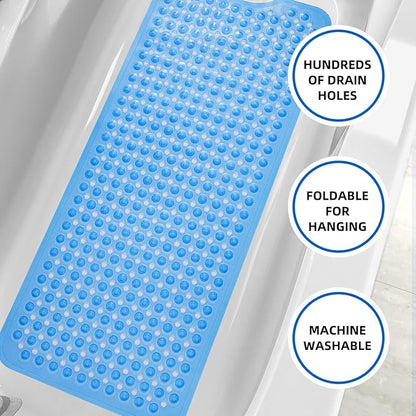 ZHICHENG Bath Tub and Shower Mats, Non-Slip 39 x 16 Inch Extra Long Bath Mat - Image 5