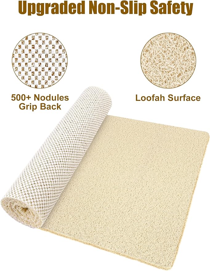 Large Shower Mat, Yonala 23.6 x 35.4 Inch Non Slip Shower Mats - Image 3