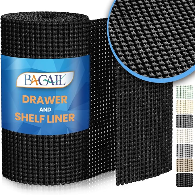 BAGAIL Drawer and Shelf Liner, 24 in X 20 Ft Non-Adhesive Shelf Liners by BAGAILBASICS