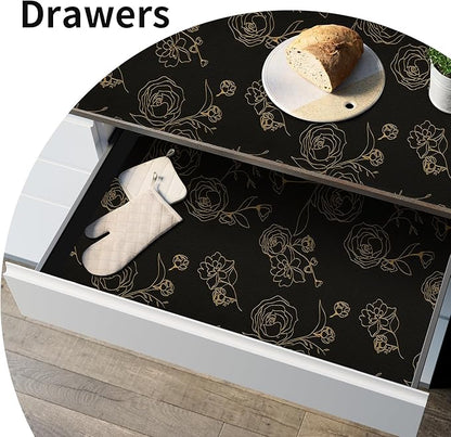 Shelf Liners for Kitchen Cabinets 23.6in x 30FT Non Adhesive Drawer Liner Black - Image 9