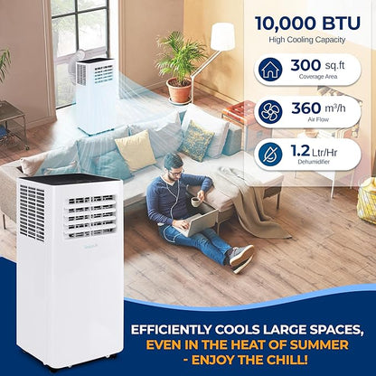 SereneLife Small Air Conditioner Portable 10, 000 BTU - Image 2