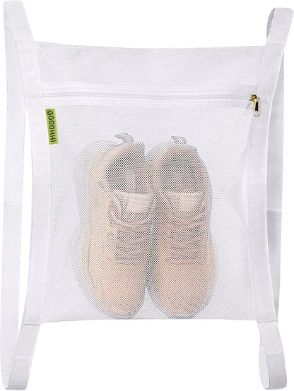 Sneaker Wash & Dry Net Bag for Dryer, 15.7x13.8 Inch Large HoneyComber Mesh Bags by Gocohhi