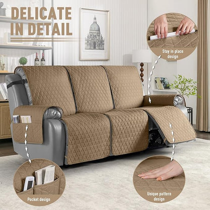 TAOCOCO 100% Waterproof Recliner Cover, Non-Slip Washable Reclining Couch Cover - Image 6