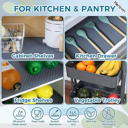 Hersvin Shelf Liners 16 in x 20 ft EVA Drawer Mats, Non-Adhesive Cupboard Pad - Image 7