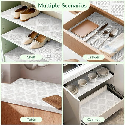 Shelf Drawer Liner for Kitchen Cabinets Non-Adhesive Shelf Liner Paper Non-Slip - Image 7