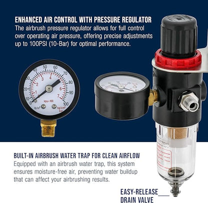 Master Airbrush True Diaphragm Airbrush Pressure Regulator - Image 4