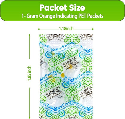 100Pcs 1 Gram Food Safe Desiccant Packs, Silica Gel Packets, Indicating - Image 5