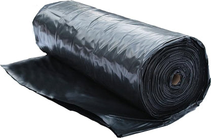 Roly Poly - Black Plastic Sheeting - 6 mil - Polyethylene Heavy Duty Roll - Tarp by RolyPoly