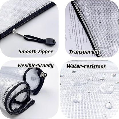 Oaimyy-A3, Mesh Zipper Pouch Document Folders Bag Plastic Zip File Folders - Image 3