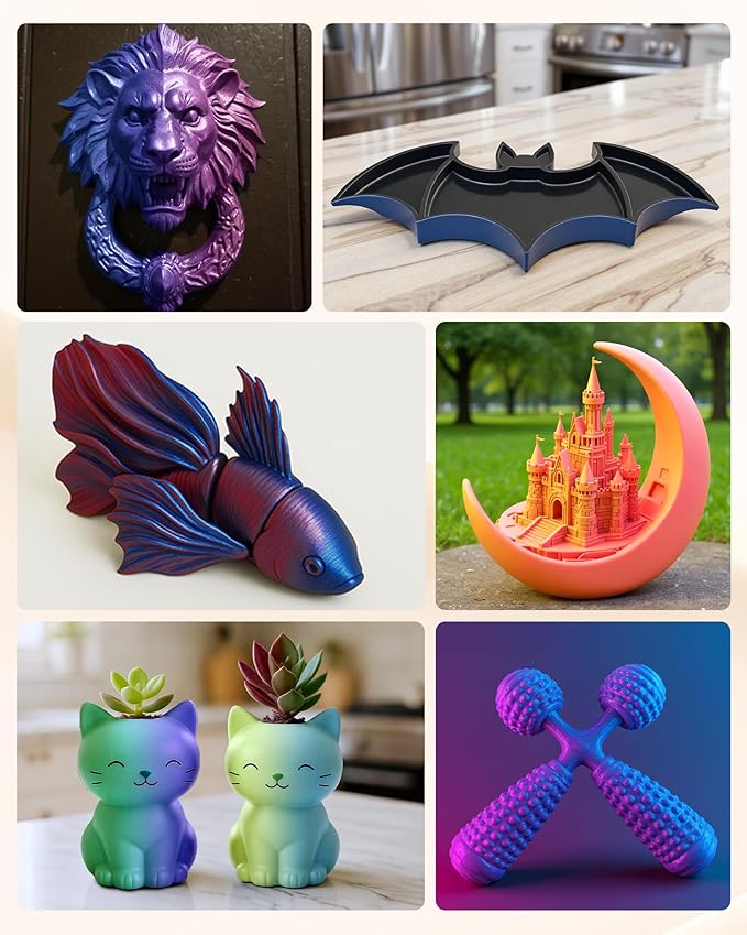 TECBEARS Dual Color PLA Filament 1.75mm, Matte PLA 3D Printer Filament - Image 7