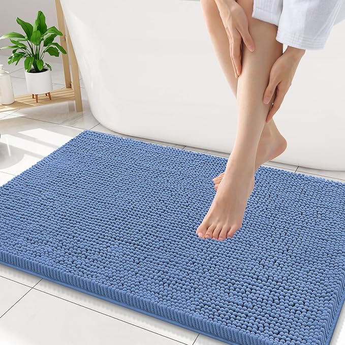 Smiry Luxury Chenille Bathroom Rugs 30x20, Extra Soft and Absorbent Shaggy Bath by Smiry