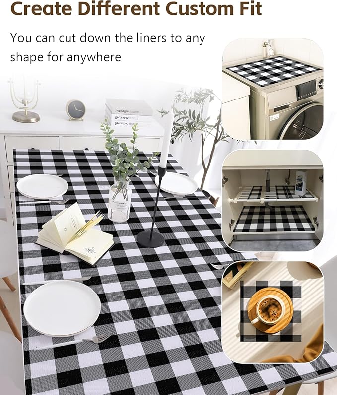 Shelf Drawer Liner for Kitchen Cabinets Non-Adhesive Non-Slip, Hide Stains & - Image 5