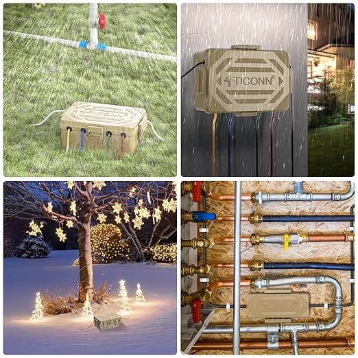 TICONN Outdoor Electrical Box, IP54 Splash-Proof Outdoor Extension Cord Cover - Image 7