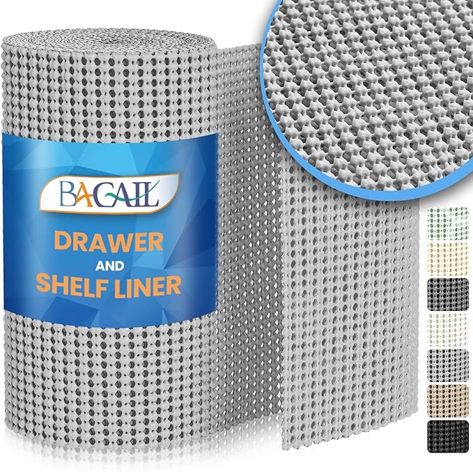 BAGAIL Drawer and Shelf Liner, 17.5 in X 20 Ft Non-Adhesive Shelf Liners by BAGAILBASICS