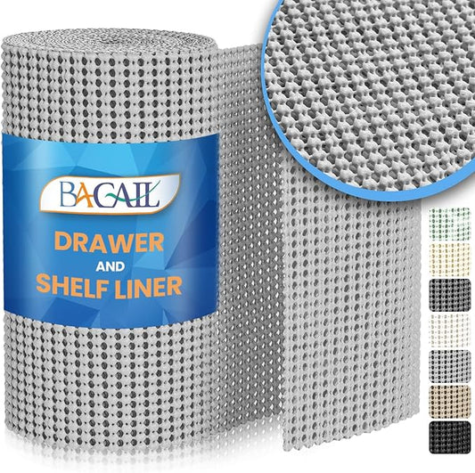 BAGAIL Drawer and Shelf Liner, 17.5 in X 20 Ft Non-Adhesive Shelf Liners by BAGAILBASICS