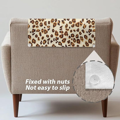 Leopard Couch Headrest Covers Non-Slip Sofa Slipcover - Image 5