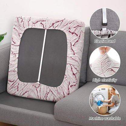Fuloon Seat Cushion Covers, Stretch Couch Slipcovers Sofa Cushion Protective - Image 4