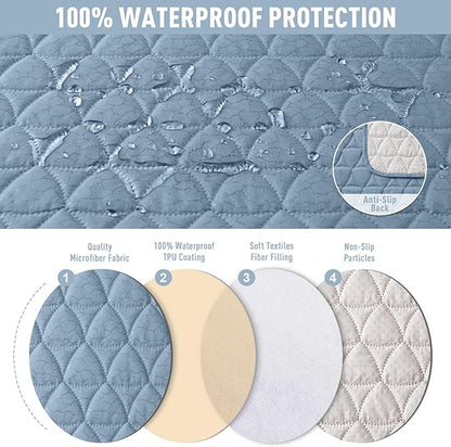 TAOCOCO 100% Waterproof Recliner Cover, Non-Slip Washable Reclining Couch Cover - Image 4