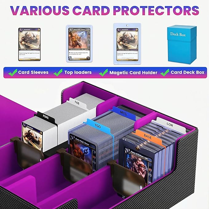 Card Storage Box For Trading Cards 1800+, Card Deck Box - Image 4