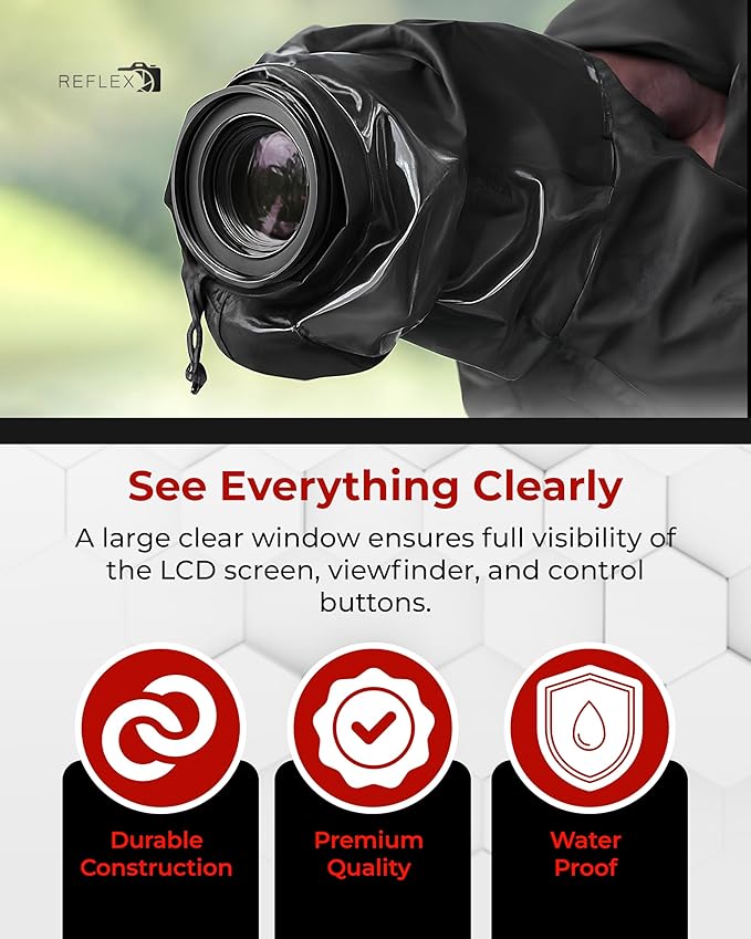 REFLEX CAMERA Universal Protective Waterproof DSLR/SLR Rain Cover - Image 5