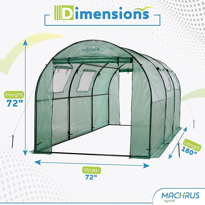 Ogrow® Deluxe Walk-in Tunnel Greenhouse - Image 2