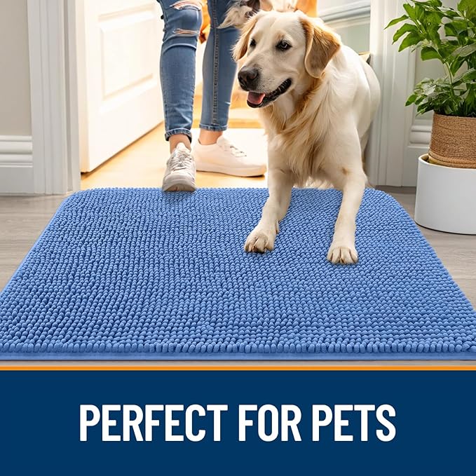 OLANLY Dog Door Mat for Muddy Paws 30x17, Absorbs Moisture and Dirt, Absorbent - Image 6
